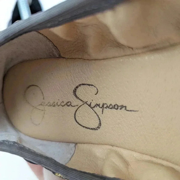 Jessica Simpson Nolan Bow Shimmery Gold Floral Ballet Flats - 7.5 - Picture 3 of 10